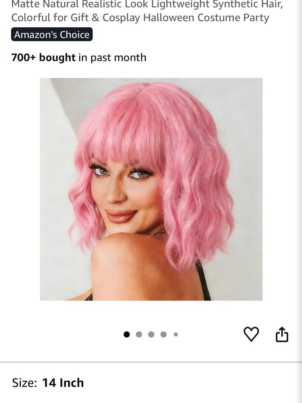 Pink wig